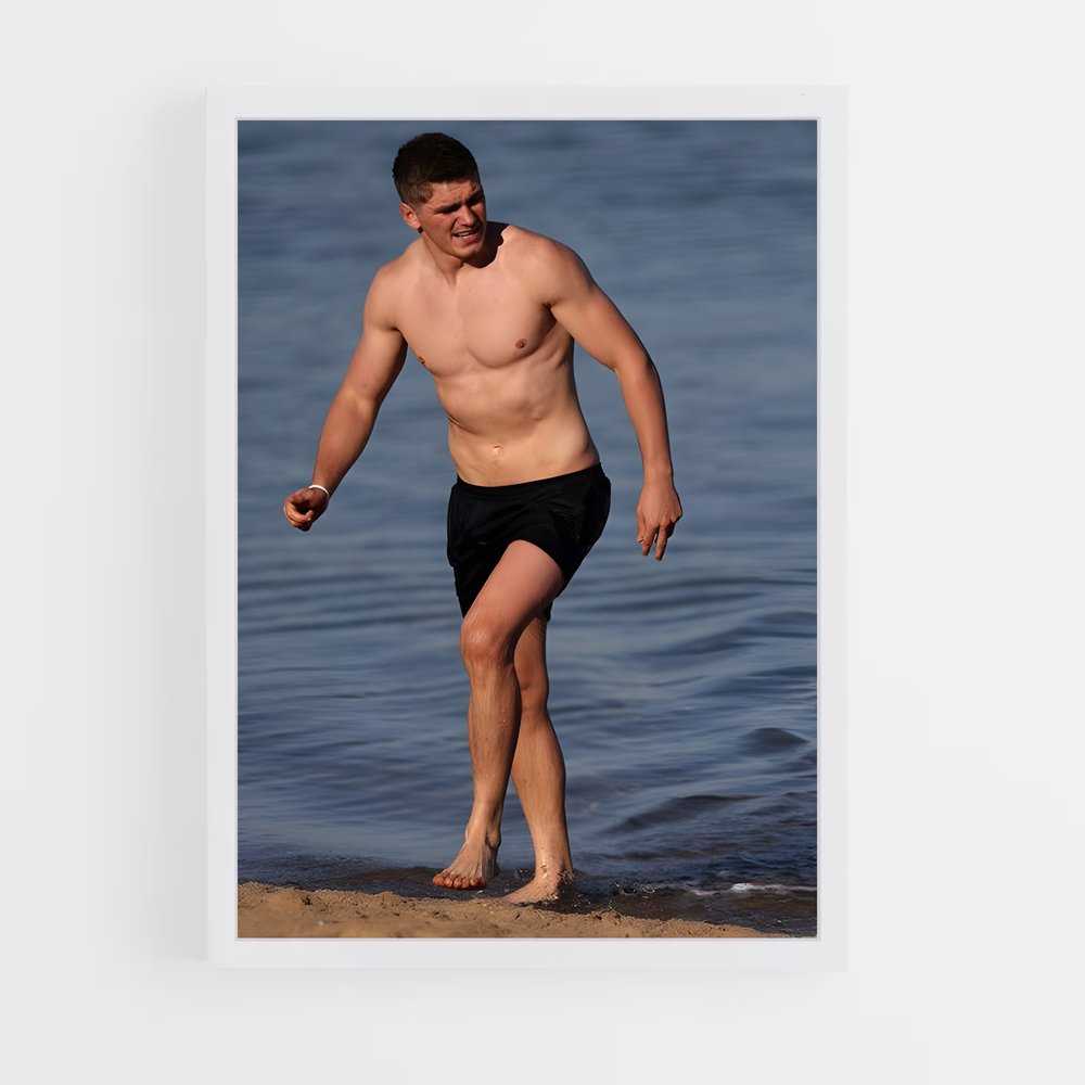 Poster Marche sur la Plage – affiche Rugby (vue 3)